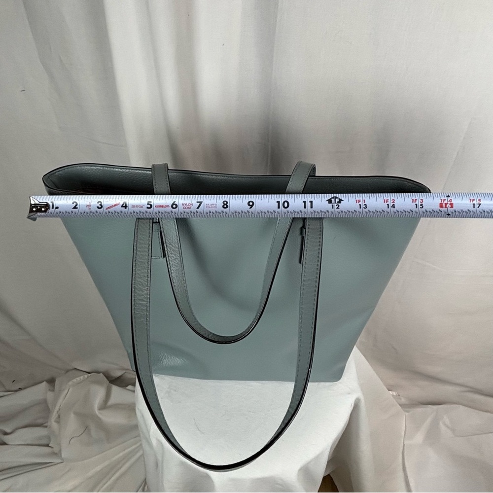 Kate Spade New Yorker Sawyer Street Maxi Baby Blue Leather XL Tote  12” x 13”‎ - Picture 12 of 14